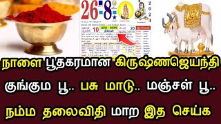 நாளை பூதகரமான கிருஷ்ண ஜெயந்தி ! குங்குமம் பூ..பசு மாடு.. மஞ்சள் பூ..நம்ம தலைவிதி மாற இத செய்ங்க !