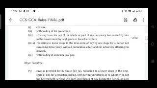 Penalties under CCS (CCA) Rules