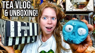 I'M BACK! Tea Vlog \u0026 Beetlejuice Lush Unboxing!