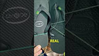 Havaianas sandals real vs knock off. How to tell original Havaianas Brazil fli flops