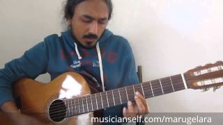 Marugelara Lead Carnatic on Guitar | Raga on Acoustic Standard Tuning