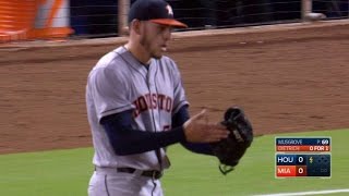 HOU@MIA: Gurriel slides, flips to end threat in 4th