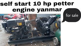 petter engine/self start 10 hp petter engine yanmmar/ingersoll rand compressor/ air compressor