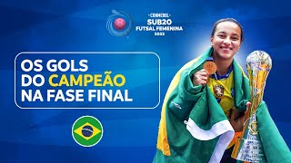 CONMEBOL Sub 20 Futsal FEM 2022 | Os gols do Brasil campeão na Fase Final