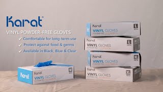 Karat Powder-Free Vinyl Gloves