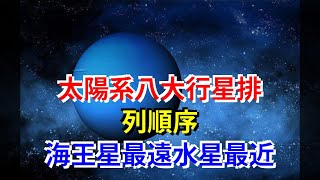 太陽系八大行星排列順序，海王星最遠水星最近