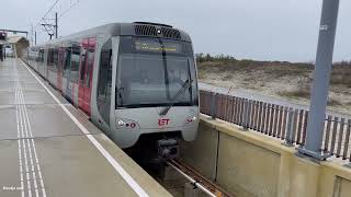 Vertrek RET Metro SG3 5628 + 5711 uit Hoek van Holland Strand