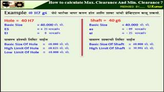 49  How to calculate Maximum Clearance and minimum Clearance