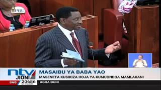 Maseneta kusikiza hoja ya kumuondoa Gavana Waititu mamlakani