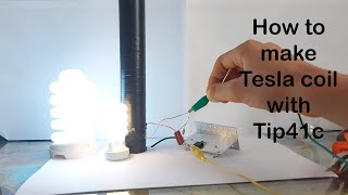 Tesla coil : How to make Tecla coil using Tip41c transistor