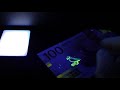 Norwegian Krone under UV (blacklight) security features