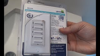 Installing a Leviton Decora Digital Bathroom Fan Timer Switch. Can also be used for any light etc...