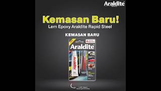 kemasan Baru Araldite Rapid Steel - lem epoxy superkuat