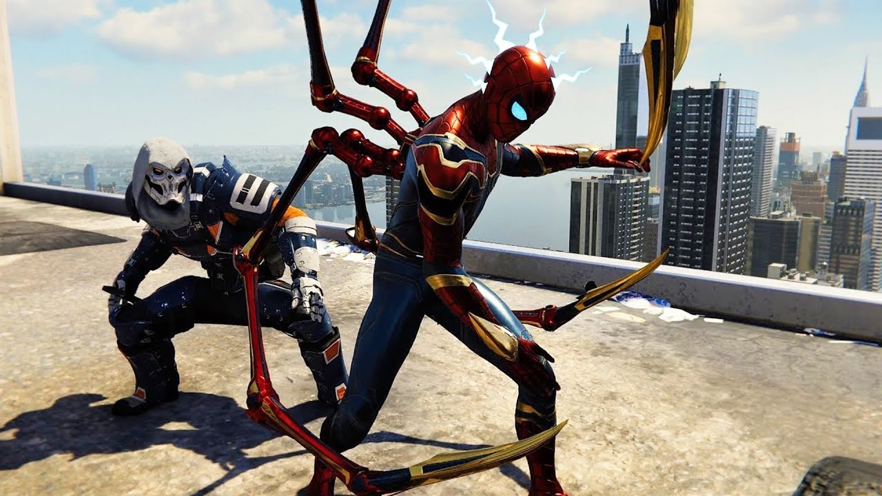 Spider-Man Vs Taskmaster At Avengers Tower - Spider-Man PS4 - YouTube