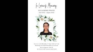 Celebration of Life for Ella-Rose