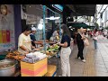 [4K] Walking tour on the evening discover street market along Udom Suk road