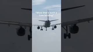 “Wow that’s such a low landing” #aviation #trending #plane #avgeek #boeing #airbus