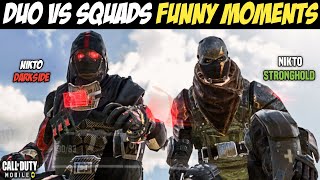 CALL OF DUTY MOBILE - NIKTO BROTHERS DUO VS SQUAD CINEMATIC GAMEPLAY IN BATTLEROYALE [FUNNY MOMENTS]