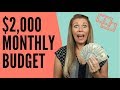 BUDGET FOR A $2,000 MONTHLY INCOME