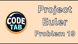Project Euler #19 - Counting Sundays | Solving with Python
