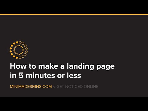 How to make a simple landing page in Wordpress in 5 minutes or less How to make a simple landing page in Wordpress in 5 minutes or less