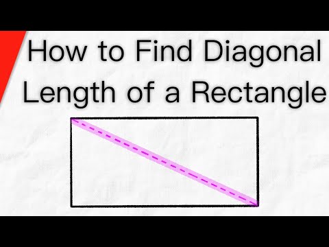 How do you find the length and width of a rectangle when given the diagonal?