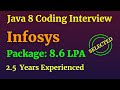 Infosys Java 8 Coding Interview Question Answers