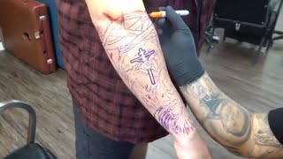 MY CLIENT CAME FROM FRESNO FOR THIS LION TATTOO! (VLOG)