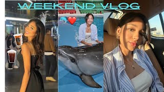 WEEKEND VLOG | شفت دلافين لاول مرة 🐬😍، DUBAI MALL 🇦🇪 , BURJ KHALIFA ✨❤️