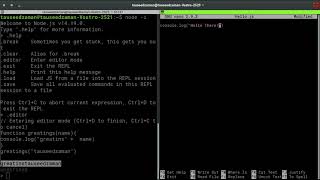 Run JavaScript code inside terminal/CMD #js