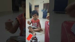 Ada ada enna taste😋😋 Baby first time tasting ice cream 😋#shorts #subscribe #viral #like #vibes