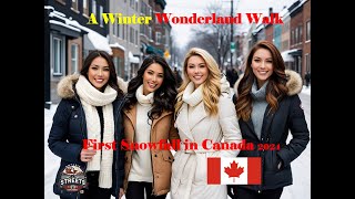 🇨🇦 Ontario Walking Tour - Best 1st snow Street Walking Tour [4K Ultra HDR60fps]