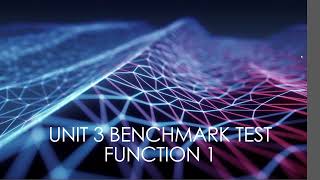 Unit 3) Genetic Algorithm: Benchmark Test Function Example 1