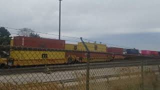 CN Bit Locals EMD GP9RM 7068 with a slug \u0026 GP9RM 7256 are switching Intermodal Containers