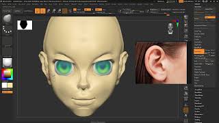 Sculpting a Miku - Zbrush - head, part 1