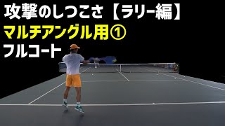 【テニス】1/3マルチアングルで見る攻撃のしつこさ「ラリー編」フルコート