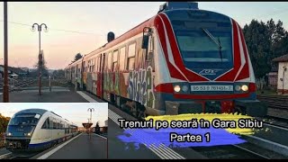 Trenuri pe seară în Gara Sibiu Partea 1/Evening trains in Sibiu Station Part 1.