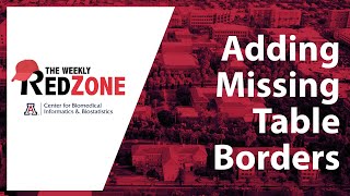 REDZone - Adding Missing Table Borders