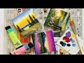 3 Beautiful Landscape Acrylic Painting for Beginners / Mini canvas ideas