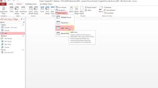 Creating Split Forms in Access