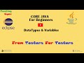 DataType and Variables in Java #TestingGyan #Selenium #TestAutomation #Qa #CoreJava
