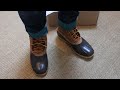 l.l. bean duck boots unboxing on feet