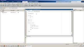 Quick Sort algorithm solved using recursive MATLAB function