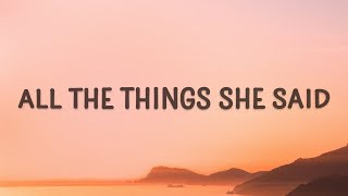 Download Tatu - All The Things She Said (Lyrics) | Running through my head mp3
