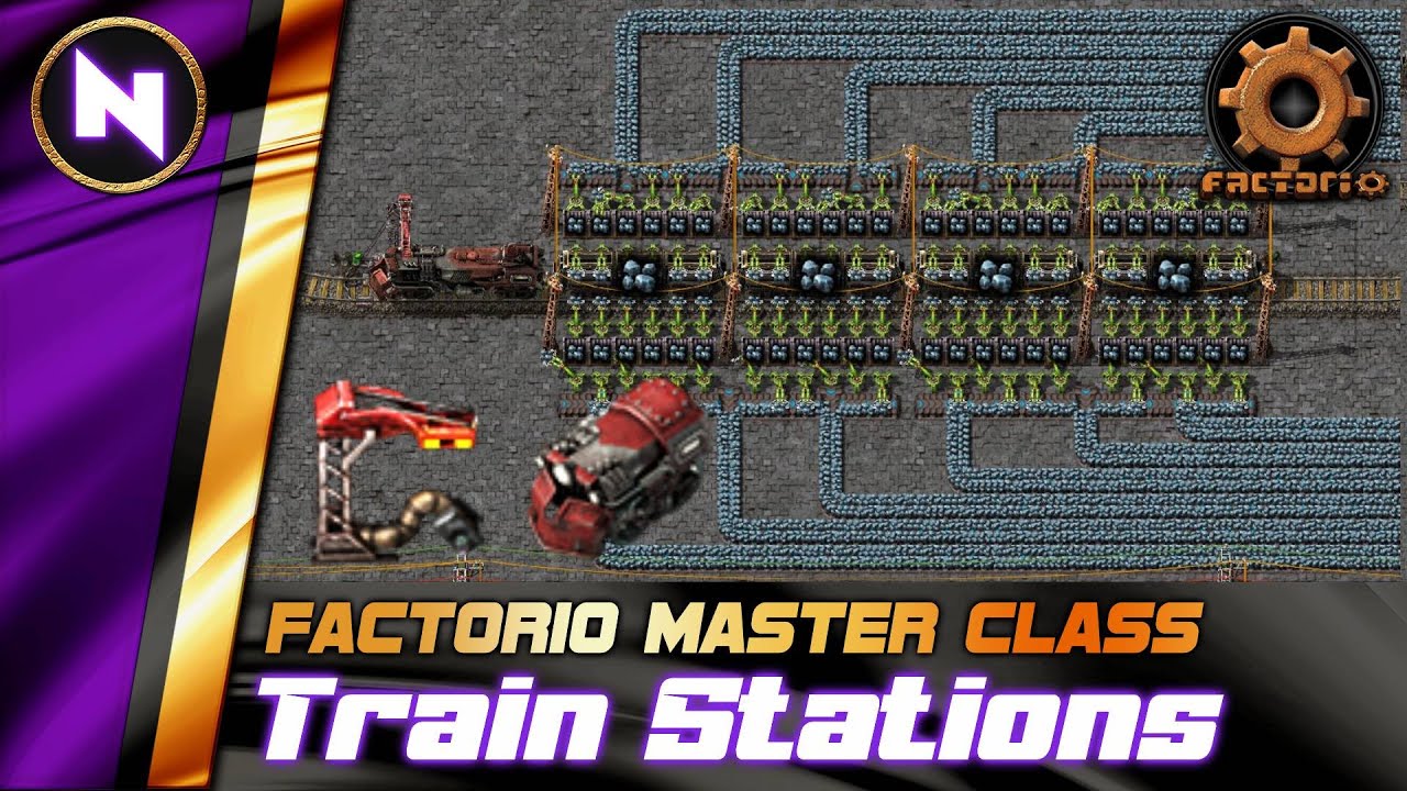 Efficient Loading Unloading Train Station Designs Factorio Tutorial