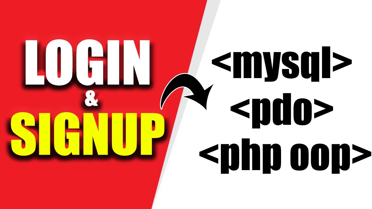 CREATE A LOGIN SYSTEM Using PHP OOP PDO MYSQL 2023 - YouTube