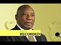 President Cyril Ramaphosa on the country's economic recovery