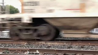 Union Pacific train hits rail joint fast and hard.