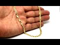 14K Yellow Gold Filled Solid Mariner Chain Necklace, 4.5 mm Wide