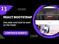 React Bootstrap #13 - Use state and hook to work on the footer